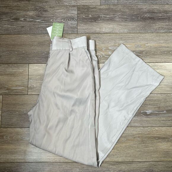 NWT H&M Satin Dress Trouser Pants Sz 10 - Picture 1 of 4